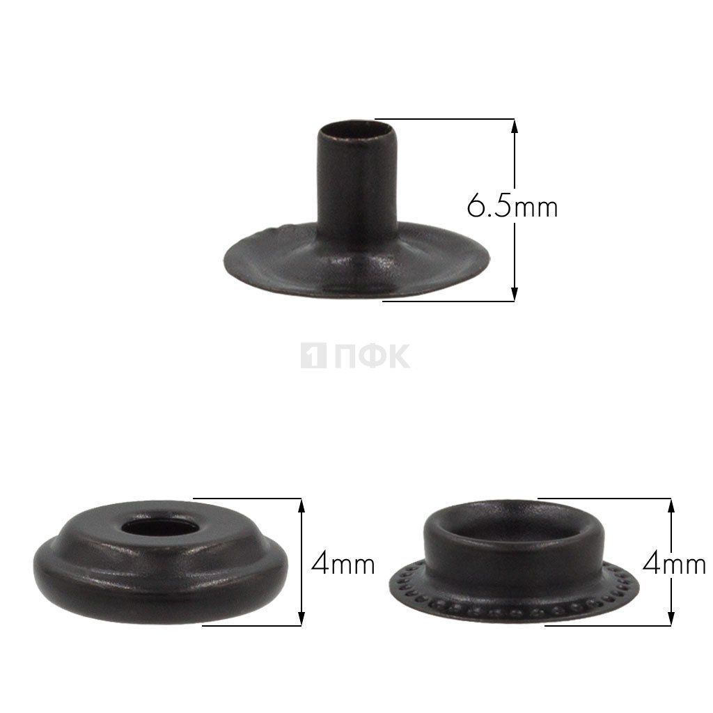 3 Части кнопки для одежды 15мм №61 латунь цв оксид (уп 720шт) NEW STAR