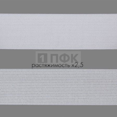 Резинка вязанная 40мм 12 гр/м цв белый (рул 40м/уп 320м)