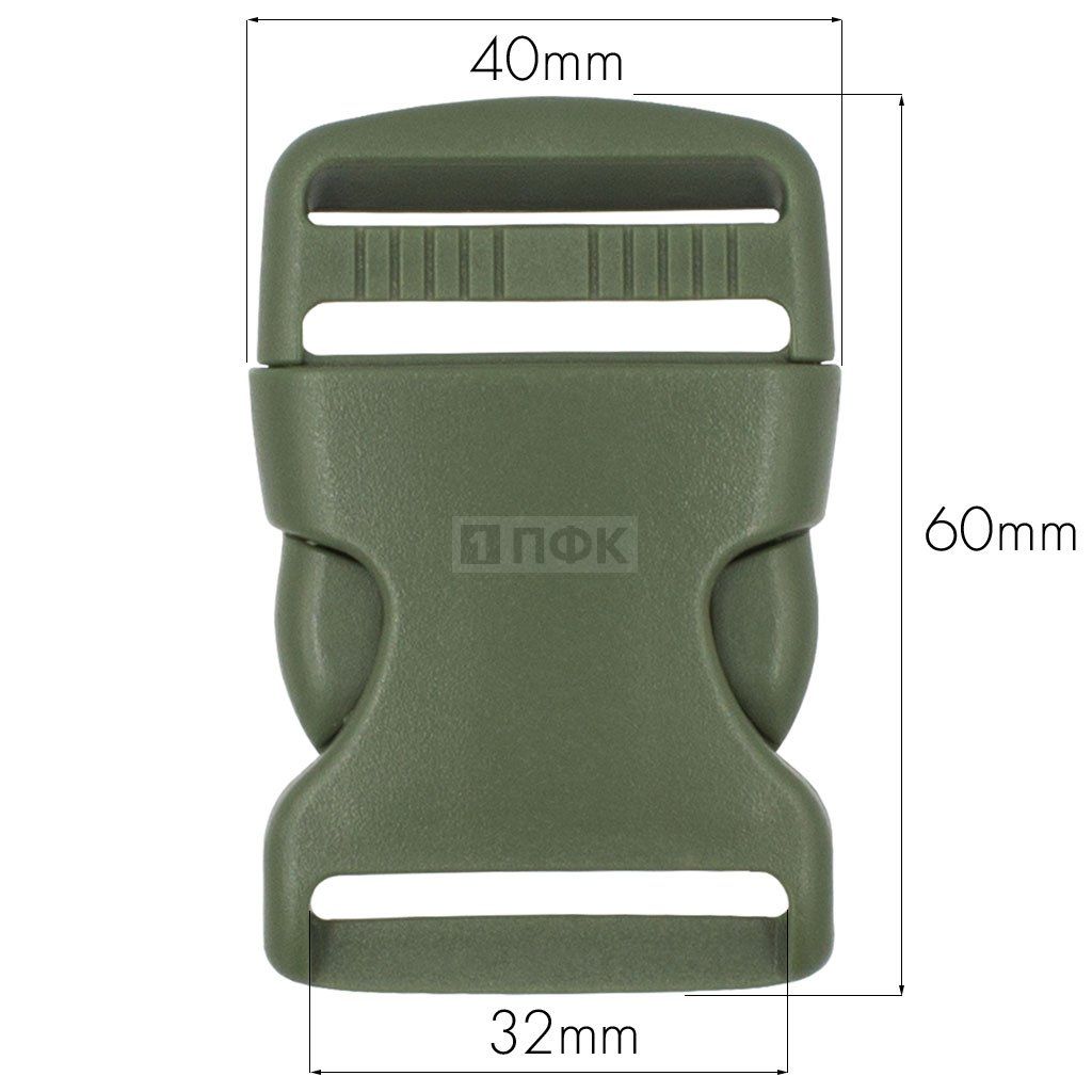 Фастекс (защелка-трезубец) арт.В3-102 32мм РОМ цв олива (уп 100шт/1000шт)