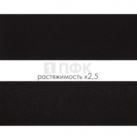 Резинка помочная мелкая 40мм 37,76 гр/м цв черный (уп 20м/160м) РБ