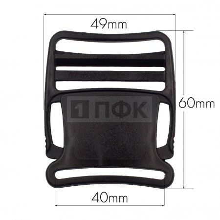 Фастекс Ф-40/2 (защелка-трезубец) ПА 40мм цв черный (уп 1000шт)
