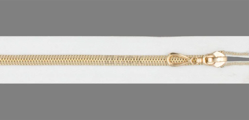 Молния спиральная (витая) тип 7 65см разъем цв 101 зв Rus Gold (уп 100шт)